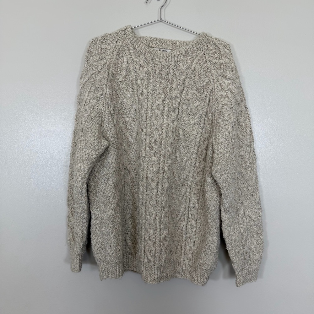 Athena Cream Cable Knit Sweater
